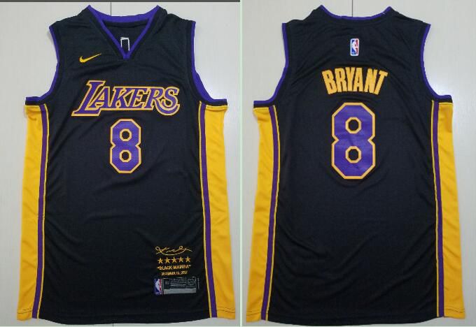 Men Los Angeles Lakers #8 Bryant Black Game Nike NBA Jerseys->->NBA Jersey
